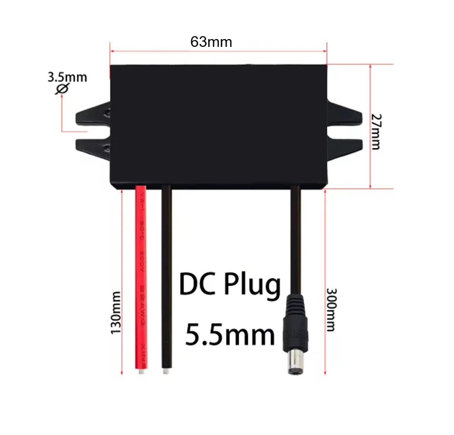 15W 12V 24V to 5V 3A DC-DC Step Down Buck Converter Regulator Power Supply Module Mini USB Micro USB Male Female Type-C Adapter