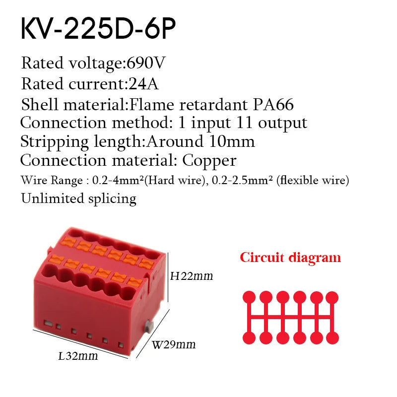 1Pc Wire Electrical Cable Connectors Plug-in Terminal Block PTFIX 2.5mm² Splitter Spliceable DIN-Rail Mounting Junction Box Tool