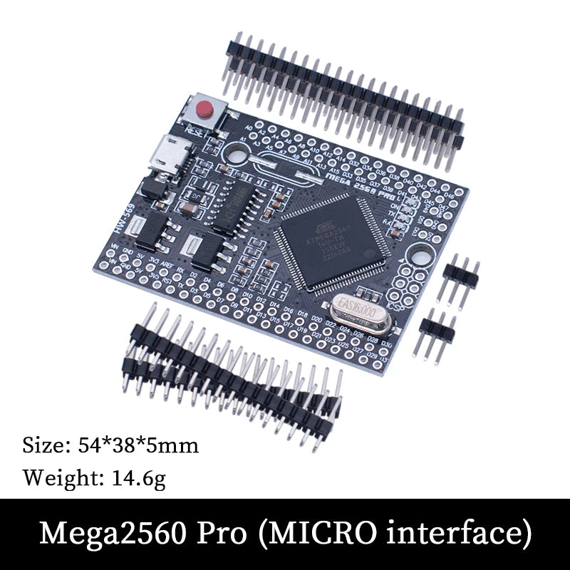 Mega 2560 PRO MINI  Micro 5V (Embed) CH340G ATmega2560-16AU with male pinheaders Compatible for arduino Mega