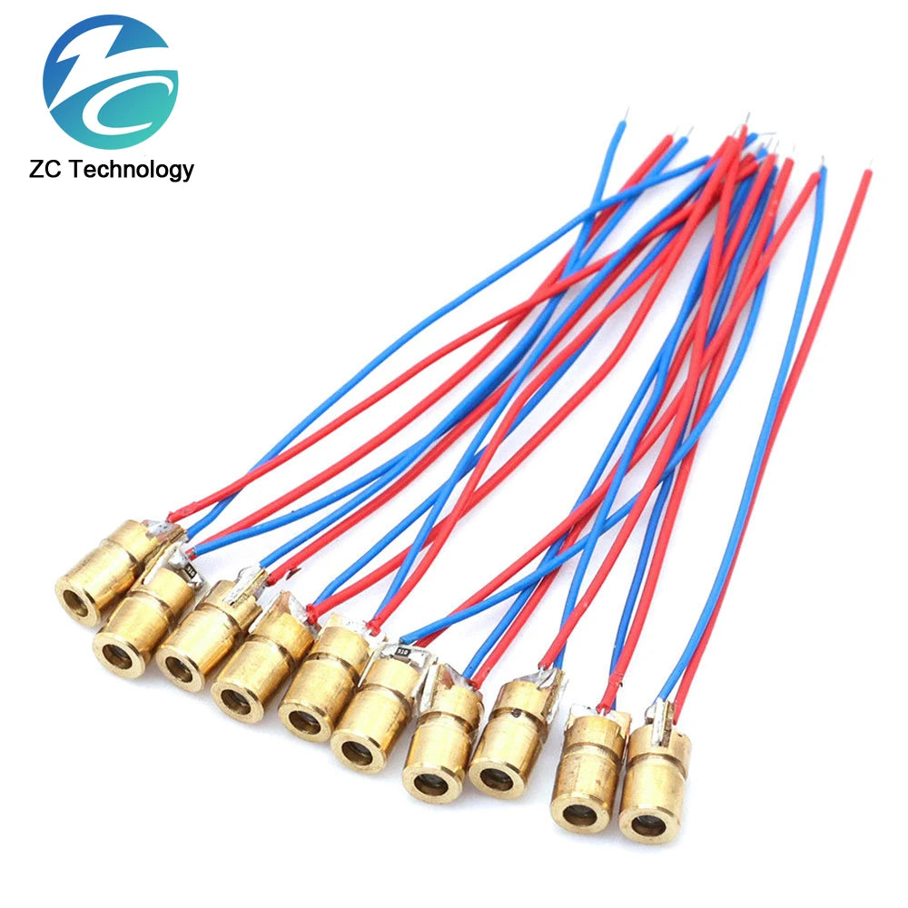 3V 5V 650nm 5mW Adjustable Laser Dot Diode Module Red Sight Copper Head Mini Laser Pointer