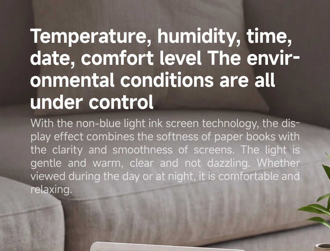 DUKA TH2 E-ink Smart Hygrometer Thermometer Home Indoor Temperature Humidity Meter Sensor Gauge Weather Station Mijia Home APP