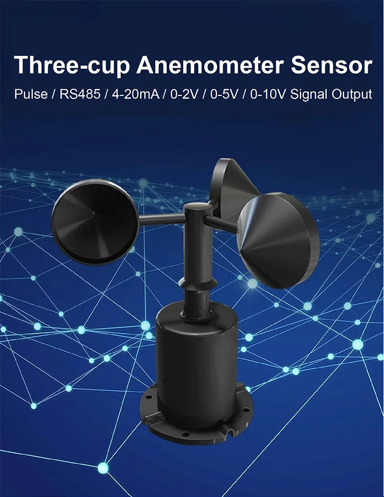 Ultrasonic Wind Sensor Anemometer Module 0‑2V 5V 10V 4‑20mA RS485 NPN PNP Multi‑Output Industrial Weather Station Sensor