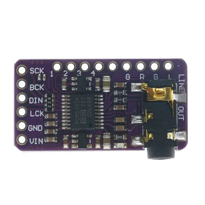 Interface I2S PCM5102A DAC Decoder GY-PCM5102 I2S Player Module For Raspberry Pi pHAT Format Board Digital PCM5102 Audio Board