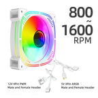 This ARGB Cooling Fan Kit Includes Five 120mm Cooling Fans and a PWM ARGB 2-in-1 Hub, Suitable for Computer Cases (Forward Fan)