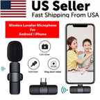 Mini Portable Wireless Lavalier Microphone for Live Broadcast Gaming Audio Video Recording Phone