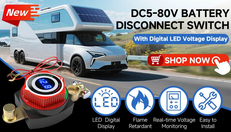 12-48V Car Isolator Disconnect Rotary Switch 275A On/Off Battery Power Cut Master Switch Disconnect Isolator for Car RV Boat
