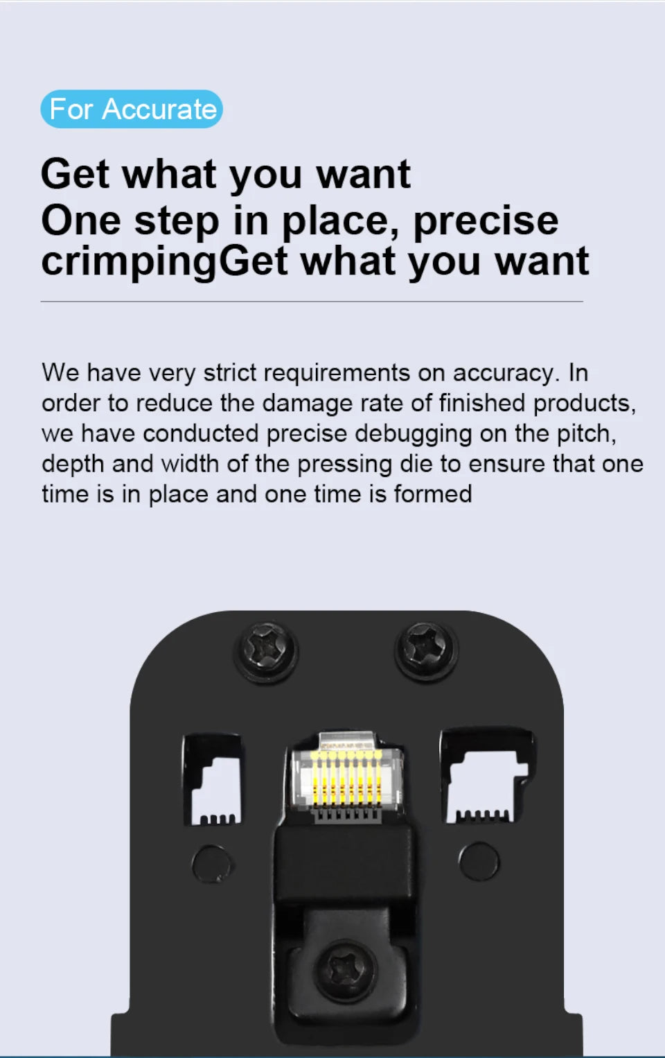 ONTi Professional Wire Stripper CAT6 Crystal Head Crimping Tool with RJ45 Cables Meter Tester for 4P/6P/8P Network Cable Cutters