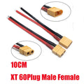 14AWG XT60 Female Male Plug Battery Connector with Silicone Flexible Wire for RC Airplane Lipo Battery ESC FPV Drone Car Boat
