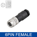 M8 Sensor Connector Screw Connection Metal A Code 3pin/4pin Non-welding 5pin 6pin 8pin Weld IP68 Straight Waterproof Connectors
