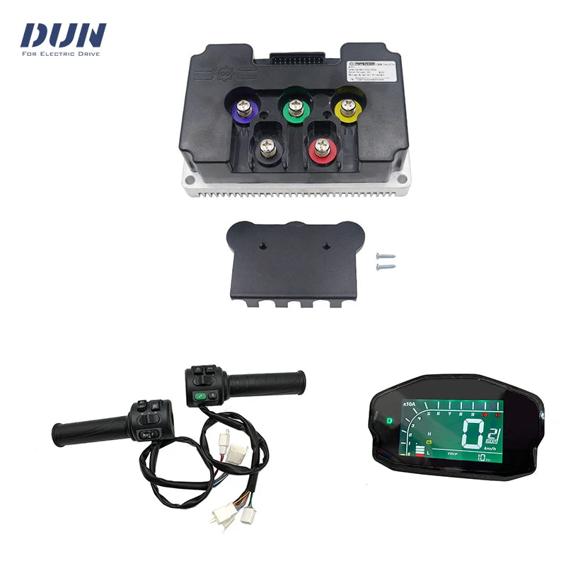 Fardriver ND72450 48V-72V Hall Sensor DC 200A Phase 450A BLDC Motor Motherboard Controller with DKD Display and T08 Throttle Kit