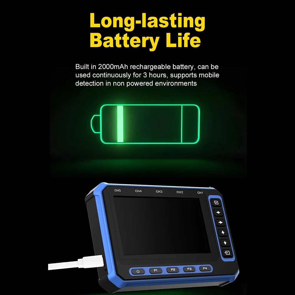 OS-5C Digital Oscilloscope For Windows And For Android With 2000mAh Battery Portable Digital Oscilloscope For Automotive Test