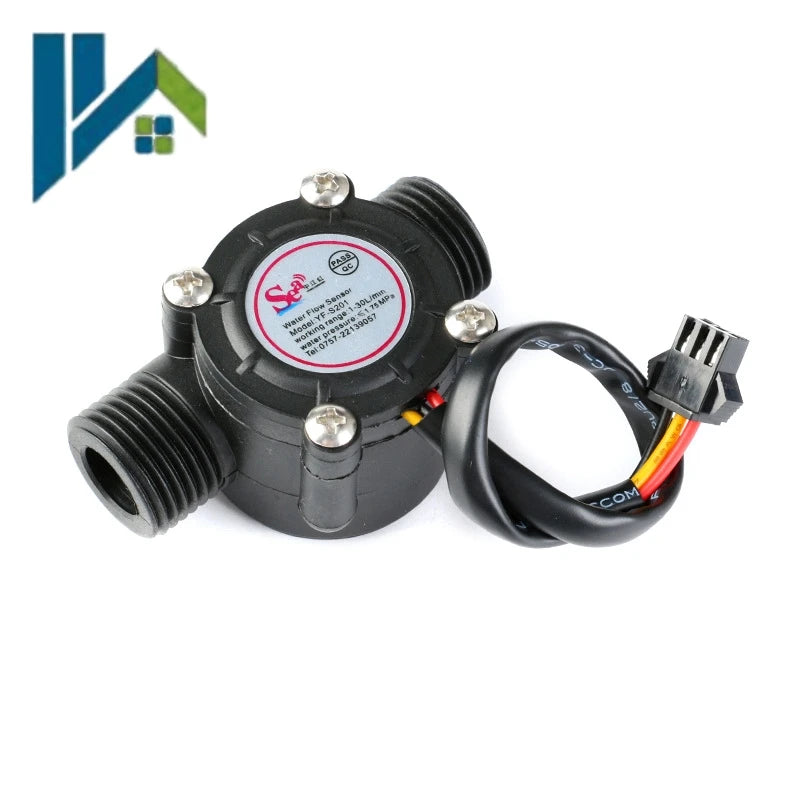 YF‑S201 Hall Effect Water Flow Sensor G1/2 1/2 Inch Thread Interface Water Flow Meter For Water Heater Vending Machine