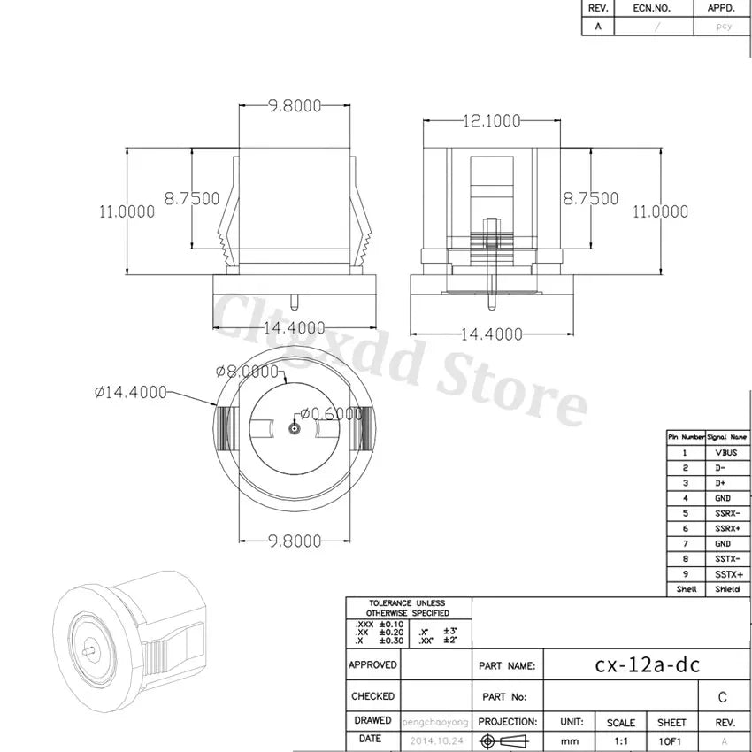 Cltgxdd DC-10A/11A-CX DC-12A-CX DC-15A-CX Magnetic Male Female Connector W/ XH Terminal 8mm 10mm Magnetic Plug With Line  Cable