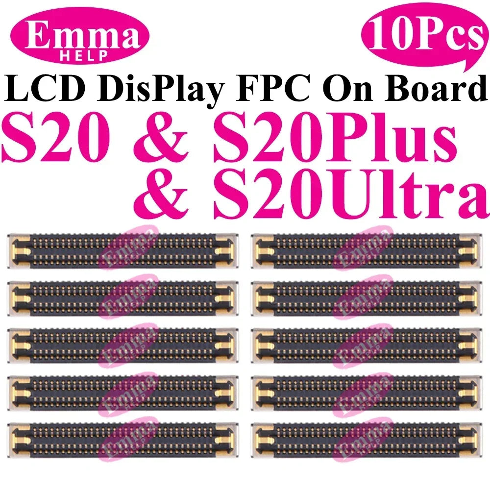 10Pcs Display Connector On Board for Samsung S24 Plus S23 Ultra S22 S21 S20 FE Note 20 S10 LiteLCD Screen FPC On Mainboard Plug