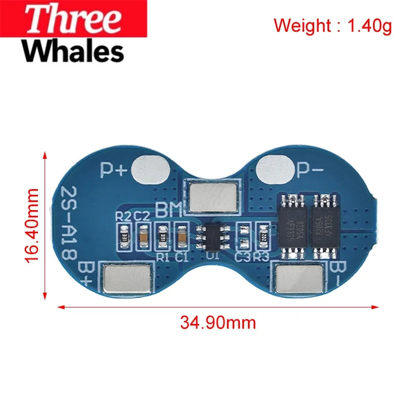 1/5pcs 2S 7.4V Li-ion 18650 Lithium Battery Charger Protection Board  Overcurrent Overcharge Overdischarge Protection 4A 2S BMS