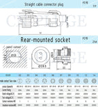 SD20 Series 2 3 4 5 6 7 9 10 12 14 Pin Waterproof IP68 Outdoor Industrial 20mm Nut Panel Mount Connector