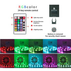 3AA Battery Powered LED Strip Lights 5050 RGB 1M 2M 3M 4M 5M Adhesive Tape Ribbon Lights Bluetooth TV Backlight Background Light