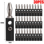10-100pcs Wire Cable Screw Type Banana Plug Connector Adapter Cables Plugs Terminal for Musical Audio Speaker Video Receiver