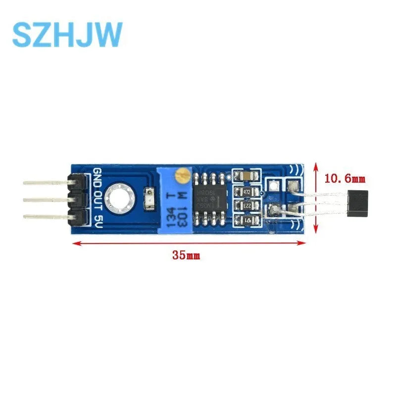 1-10PCS YS-27 Hall Effect Sensor Module Digital Switch for Speed RPM Revolution Counting Motor Rotation Detection 3.3V 5V