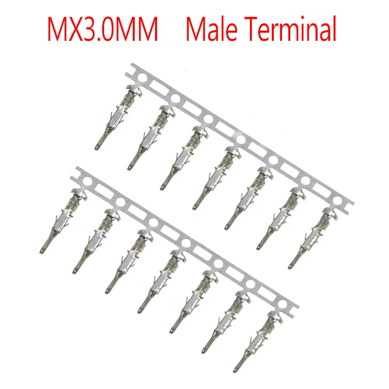 10sets MX3.0 3.0mm Pitch Micro-Fit 3.0 Connector Housing 2*1/2/3/4/5/6/8/10/12 Pin Male shell + Terminal Molex 43030 2P/3P/4P/5P