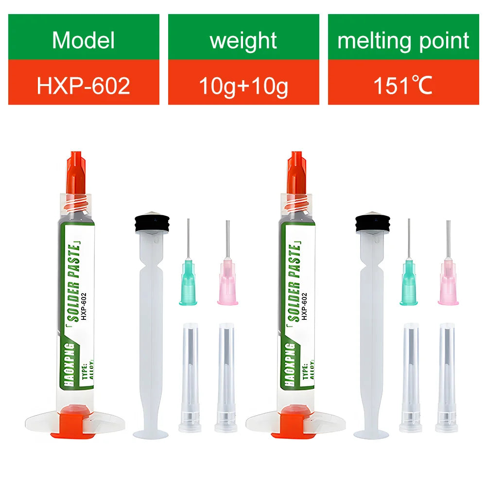 151 ° C/303.8 ° F New Solder Paste, No Need for Cleaning, Solder Repair and Maintenance, Lead-Free Solder Paste Flux, 10g/35g/55