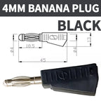 4mm 90 Degree Stackable Banana Plug, Solderless Side Entry Connector for Multimeter Test Leads, Audio Equipment and Power Supply