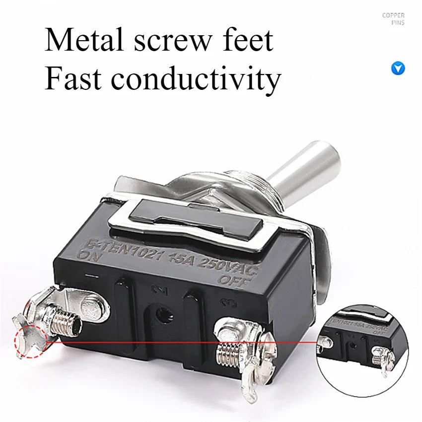 6Pcs Heavy Duty Car Boat Rocker Toggle Switch 15A 250V 2 3 Pin 2 3 Gang SPST ON/OFF Rocker Switches with Boot Spst Rocker Switch