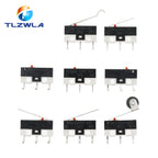 10PCS Micro Limit Switch Momentary Push Button Switch 1A 125V AC Mouse Switch 3Pins Long Handle Roller Lever Arm SPDT 12X6X6MM