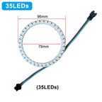 DC5V 12V WS2812B SK6812 Luces Led Ring Smart 5050 RGB BuiIt-in IC 3Pin Individually Addressable Pixel Round Modules Light