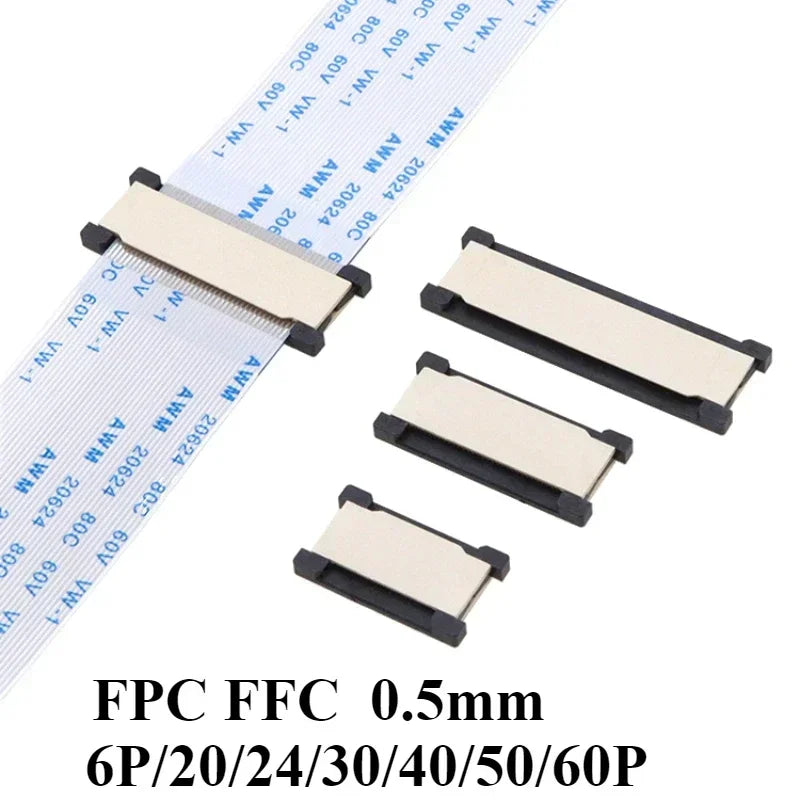 5/10/50Pcs/lot FPC FFC Flexible Flat Cable Extension Board 0.5 mm Pitch 6 20 24 30 40 50 60 Pin 6P 24P 30P 40P 50P 60P Connector