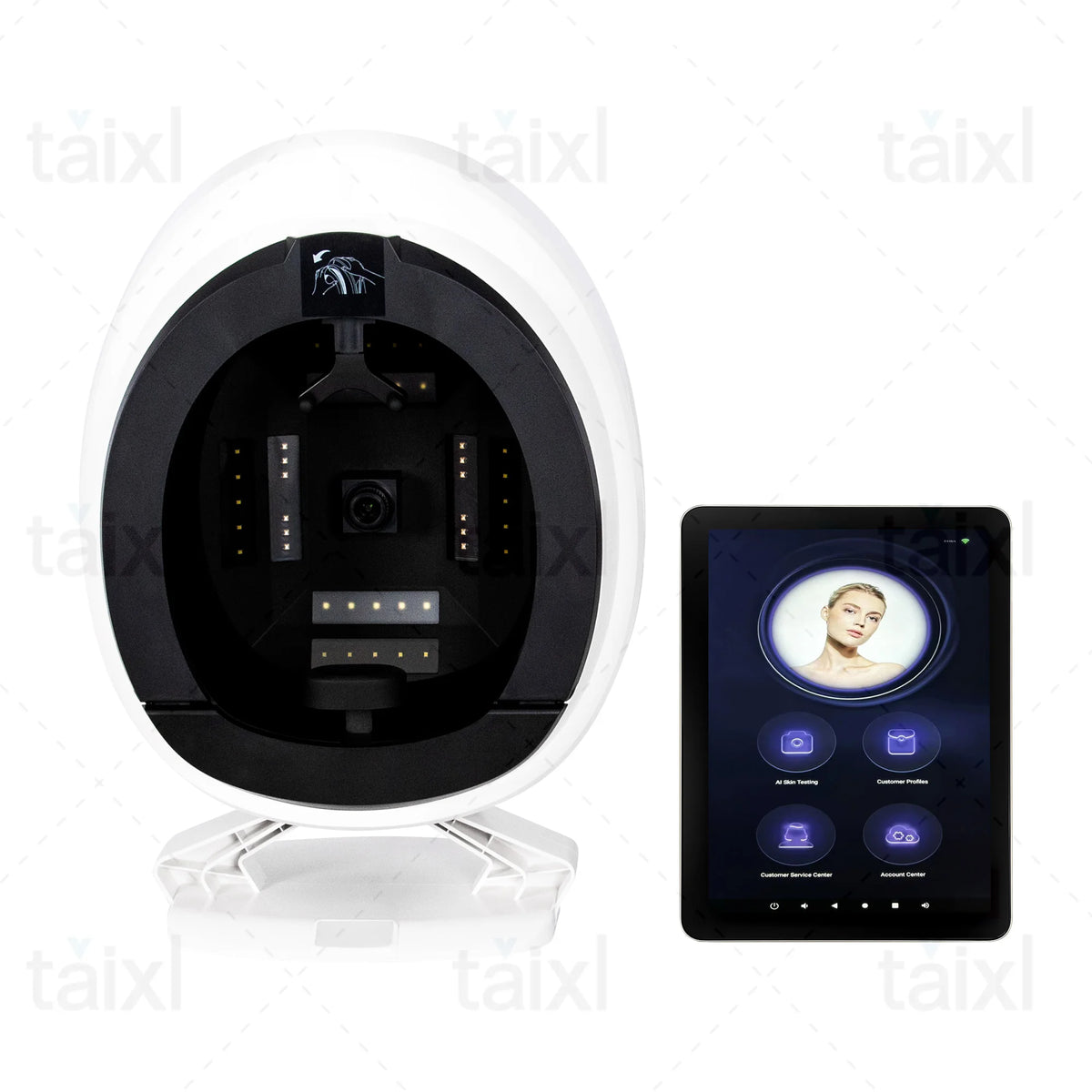 New 3D Facial Skin Analyzer Machine 15.6 inch Skin Analyzer Facial Machine 8 Light Spectrum Skin Analysis Scanner