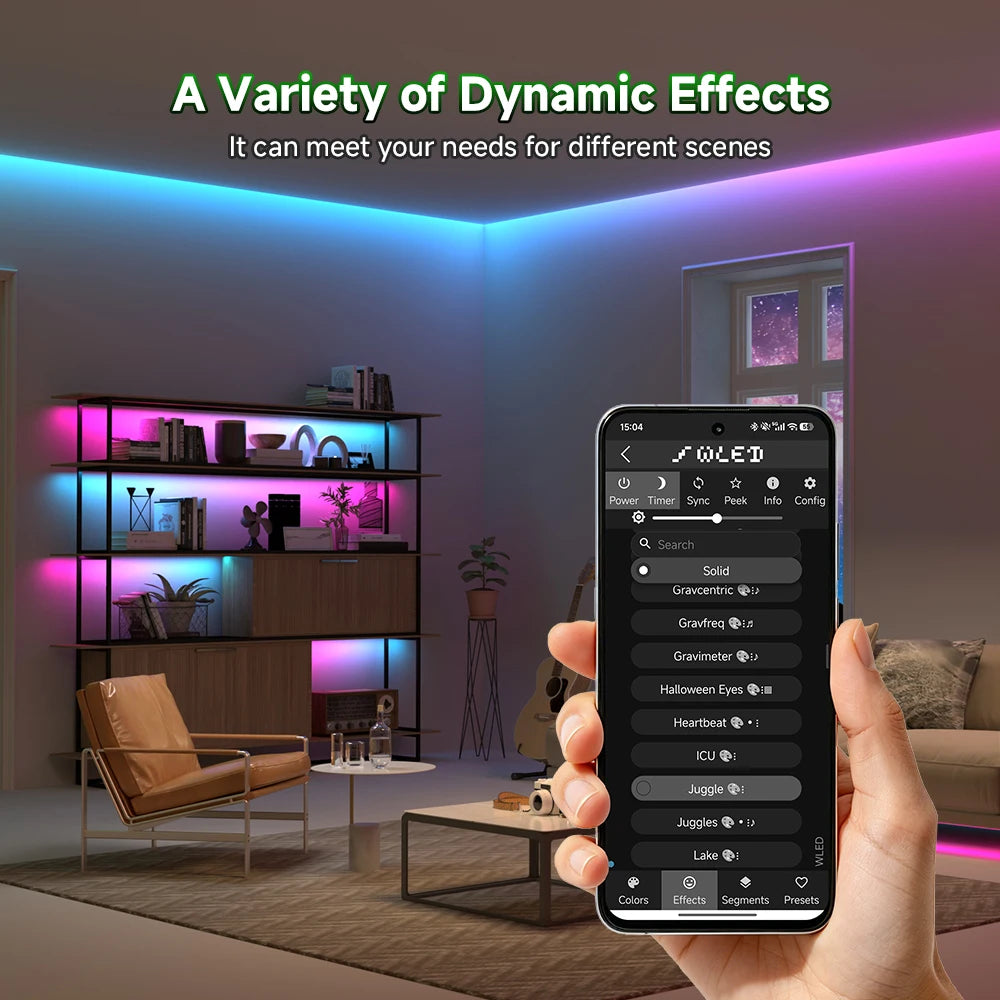 SP805E ESP32 WLED Controller WiFi Music LED Controller for Addressable WS2811 WS2812 WS2814 WS2815 SK6812 PWM CCT RGB Cob Strips