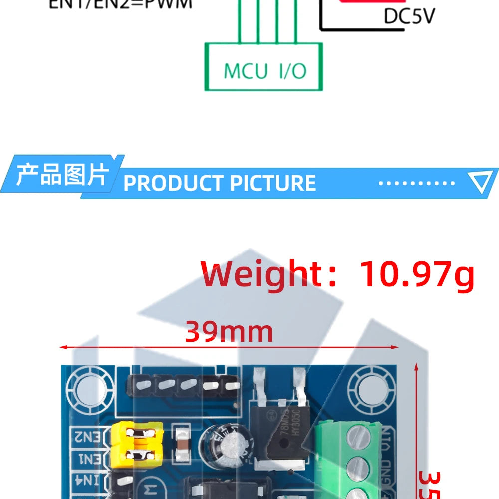 Mini L293D 4-Channel Motor Driver Shield for Arduino UNO/Mega 2560 (High Voltage/Current)