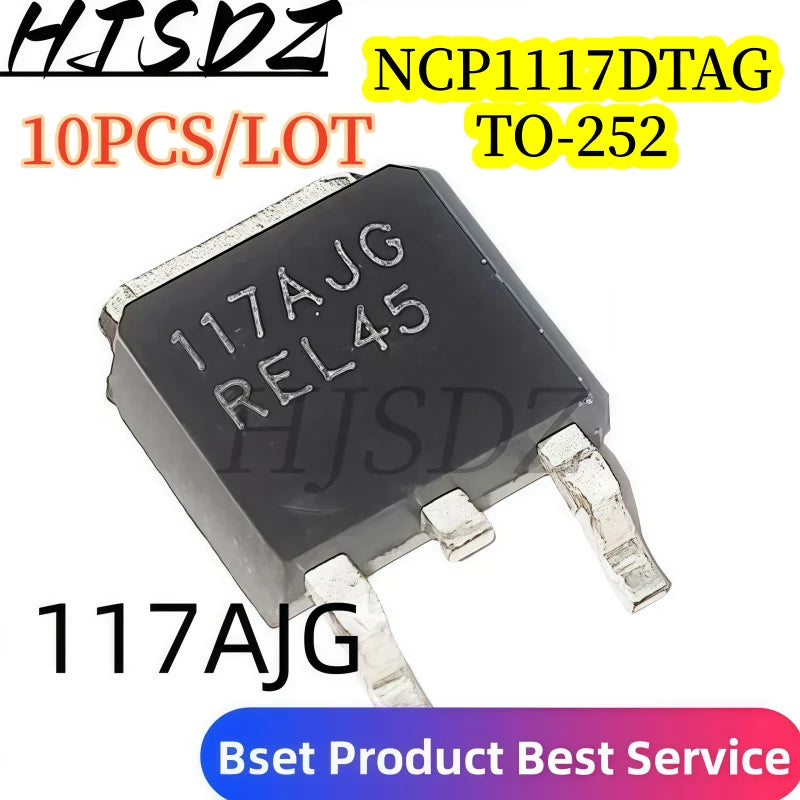 【10PCS/LOT】1A high current regulator | NCP1117DTAG SOT-252 117AJG low dropout linear