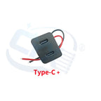 USB 2.0 Connector Female Socket Dual Layer Type C and USB Power Socket Interface, with Cable Charging Car Soldering Plug
