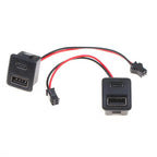 1/2/5Pcs Double Layer USB Female Base Type-C Socket With Cable Connector Female USB Lamp Charging Power Socket For Electronics