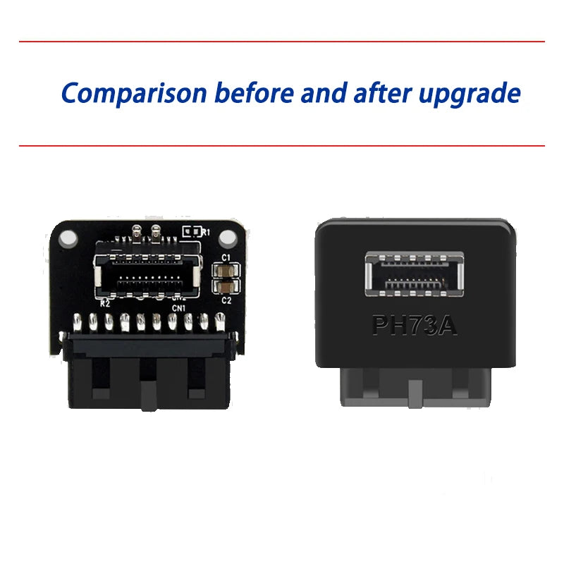 USB 3.0 Internal Header to USB Type C Front Type E Adapter 20/19-pin to Type C Converter Motherboard Desktop Converter