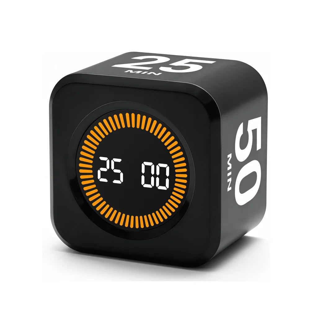 Visual Study Timer for Kids Focus Pomodoro Clock with Gravity Sensor Flip Mute Countdown Tool Homework Exam Time Management Gift