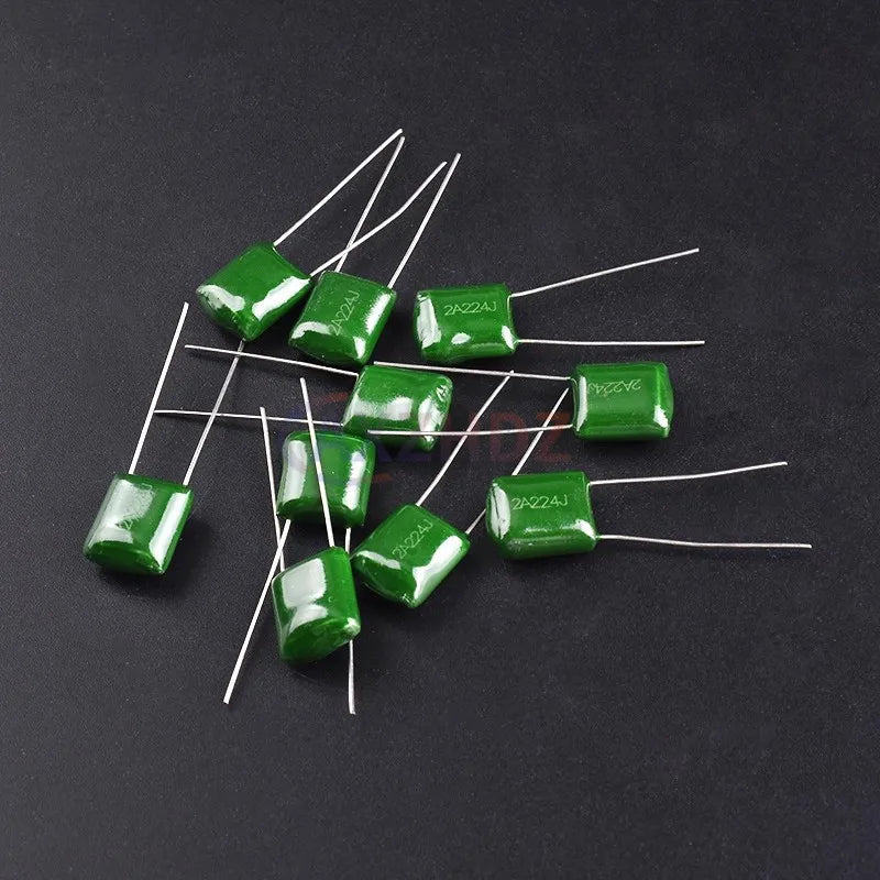 180PCS Polyester Film Capacitor Kit 100V 1nF 1.5nF 2.2nF 100nF 2A102J 2A471J 2A222J 2A392J 2A332J 2A472J 2A103J 2A473J 2A563J