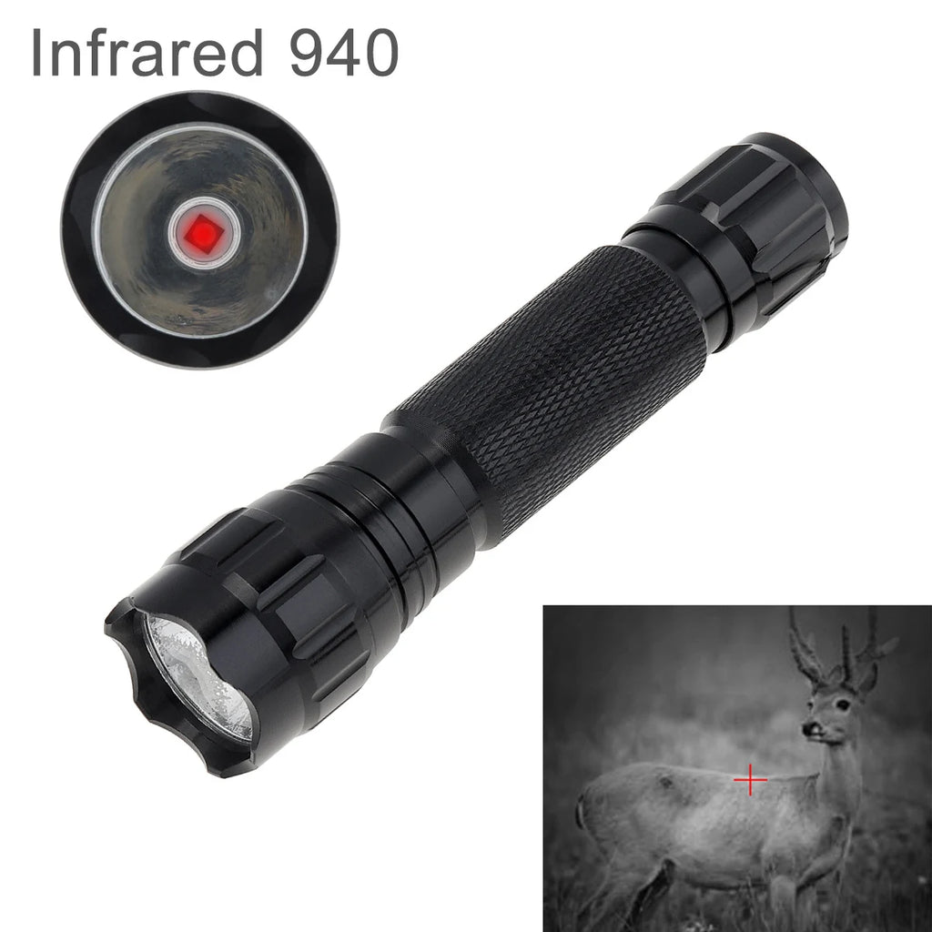 SecurityIng A100 850nm IR Hunting Flashlight Zoomable Infrared 940nm LED Torch Outdoor Waterproof IR Night Vision Light