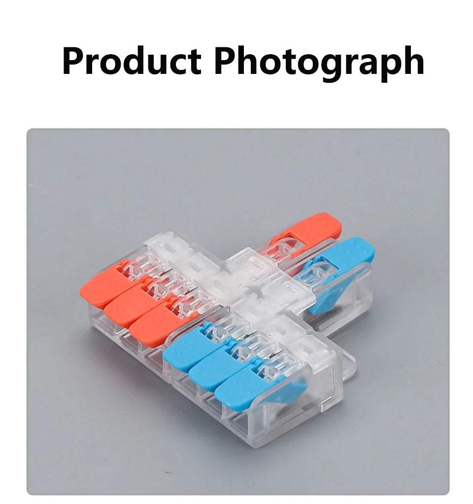 Quick Wiring Terminal Push-in Wire Connector Splitter Mini Universal High power Butt Terminal Block Led Light 1 in Multiple Out