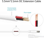 10pcs/lot Male Female DC Cable Power Adapter Connector 5.5x2.1mm Plug Adapter Wire for TV Camera LED Strip Tape Light wholesale