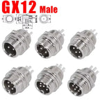 5pcs GX12 GX16 GX20 2 3 4 5 6 7 8 9 10 12 14 15 Pin Docking Aviation Plug Socket Circular Connector