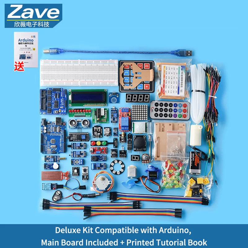 Arduino UNO R3 Starter Kit - Scratch Programming STEM Learning DIY Electronics Development Board Compatible with Arduino IDE for