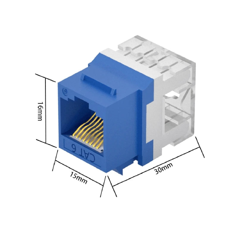 5 Pieces Cat6 RJ45 Keystone Jacks Slim Profile, Ethernet Wall Jack Punch Down, Cat5e Keystone Module Connector