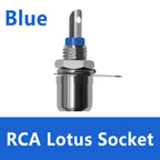 20/100PCS RCA Panel Mount Connector 6 Color RCA Female Socket RCA Panel Mount Audio Socket Plug Connector Bulkhead