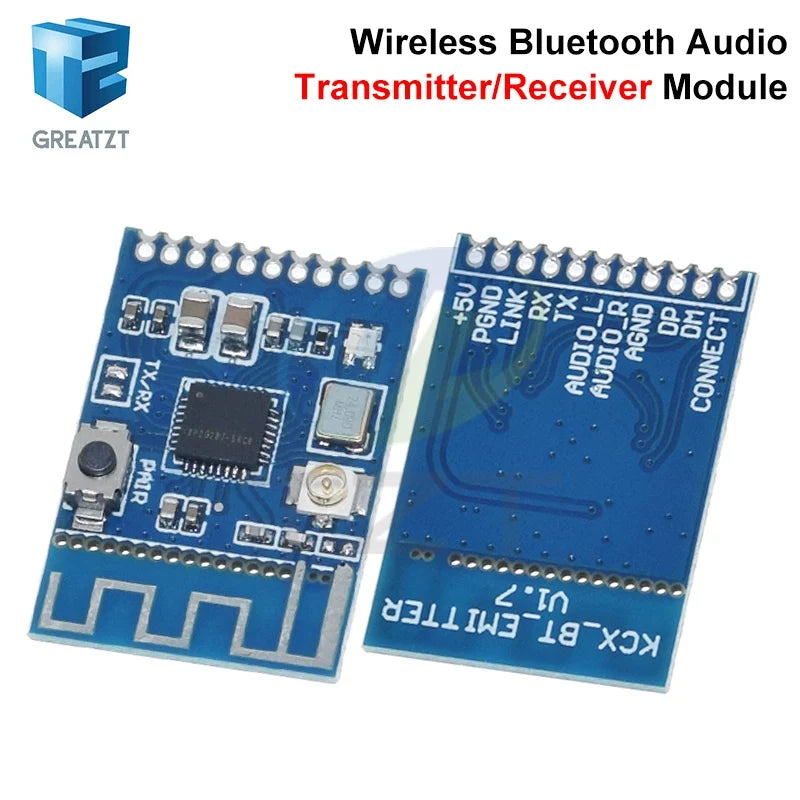 Bluetooth Module 5.3 Audio Transmitter Module 20 Meters Stereo GFSK Transceiver Earphone Board Wireless Speaker