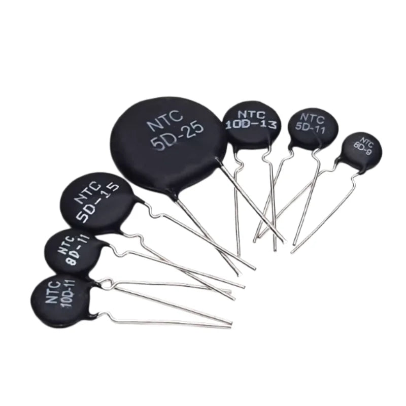 10PCS NTC Thermistor Power Type 3D 8D 10D Series 3D-25 5D-9 5D-11 8D-9 10D-11 Inrush Current Limiter For Power Supply