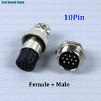 1/2/5Set GX20 Aviation Connector 2 3 4 5 6 7 8 9 10 12Pin Docking Aviation Male Female Plug Socket Waterproof Circular Connector