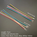 JST XH 2.54mm Connector Kit with 22AWG Pre-Crimped Silicone Cables XH2.54 Male Female Sockets Plug Housing 2 3 4 5 6 Pins